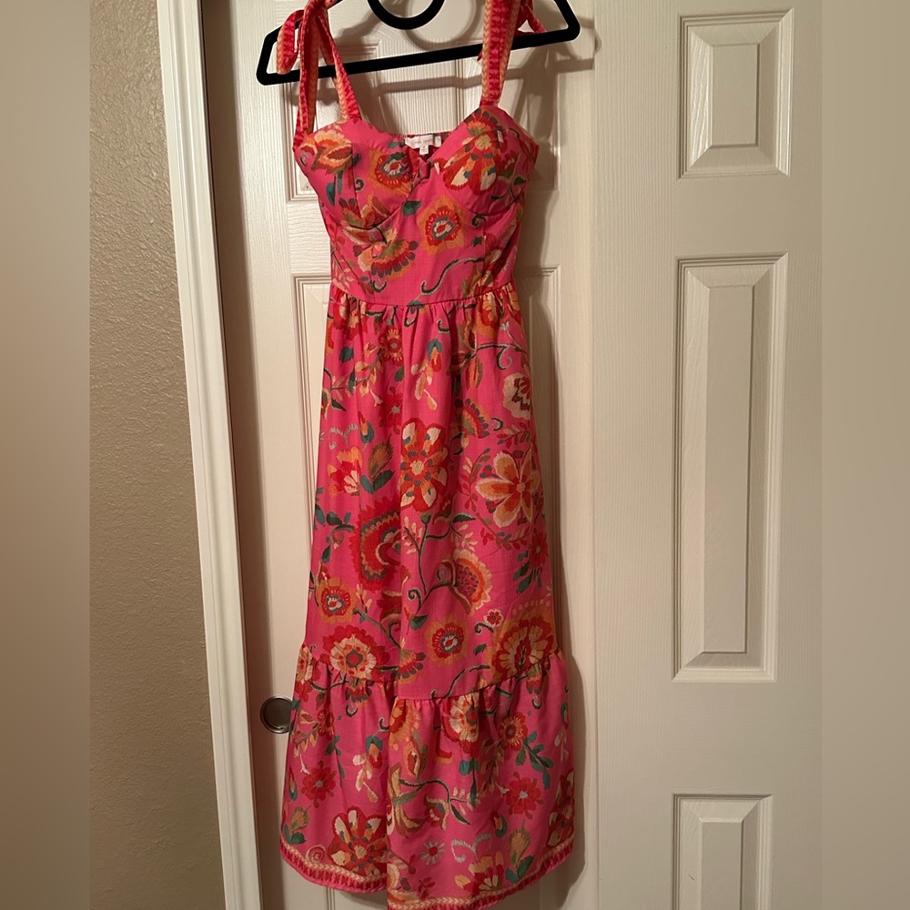 Pink and Multicolor Dress
